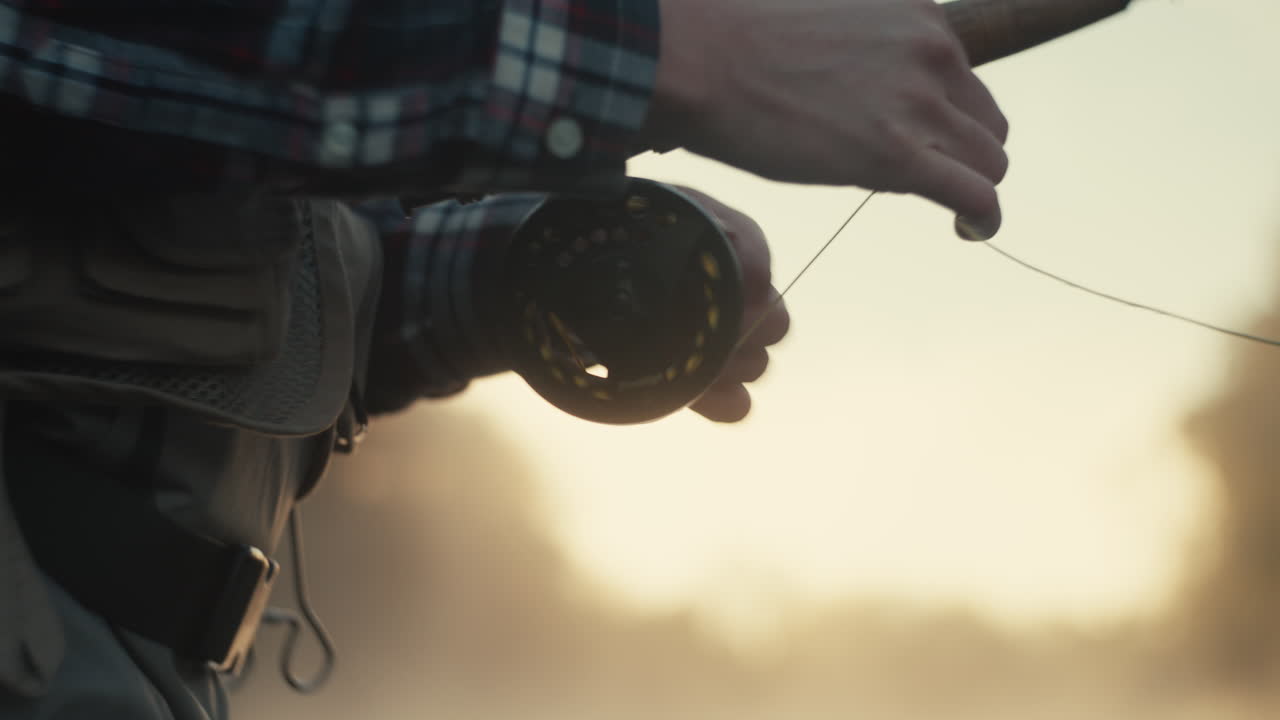 pescador al atardecer
