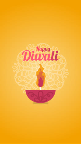 una animación de un hermoso fondo de diwali con diseño plano