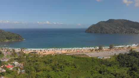 view of maracas bay and north coast road from a dji mavic air