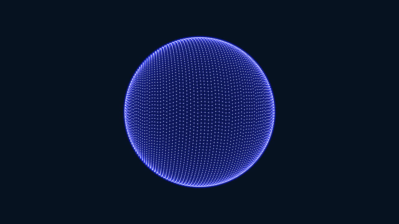 An ethereal blue wireframe sphere, adorned with a mysterious circular pattern, hovers elegantly against a backdrop of deep space in this enigmatic digital artwork