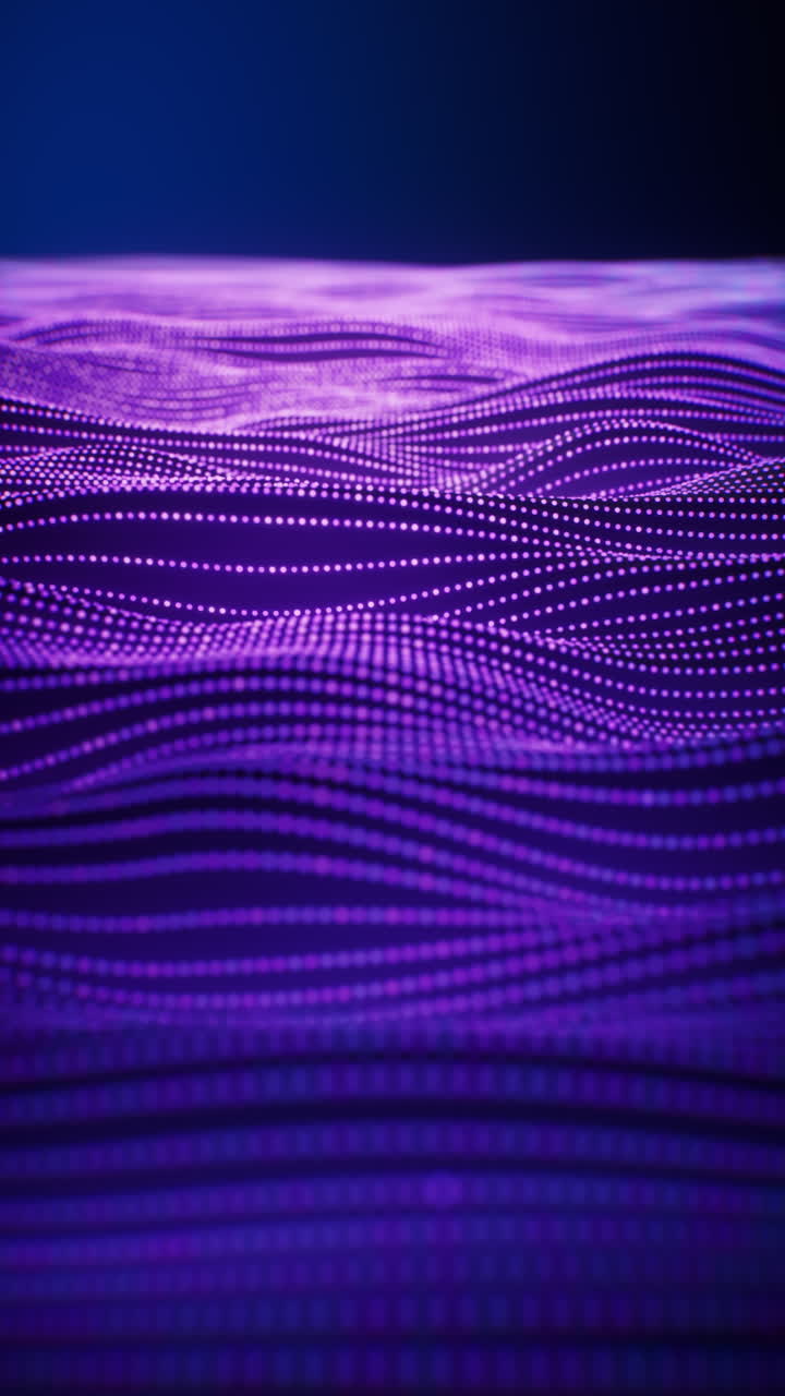 Flowing curve lines and particles background, 3d rendering