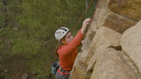 climber on a wall rock