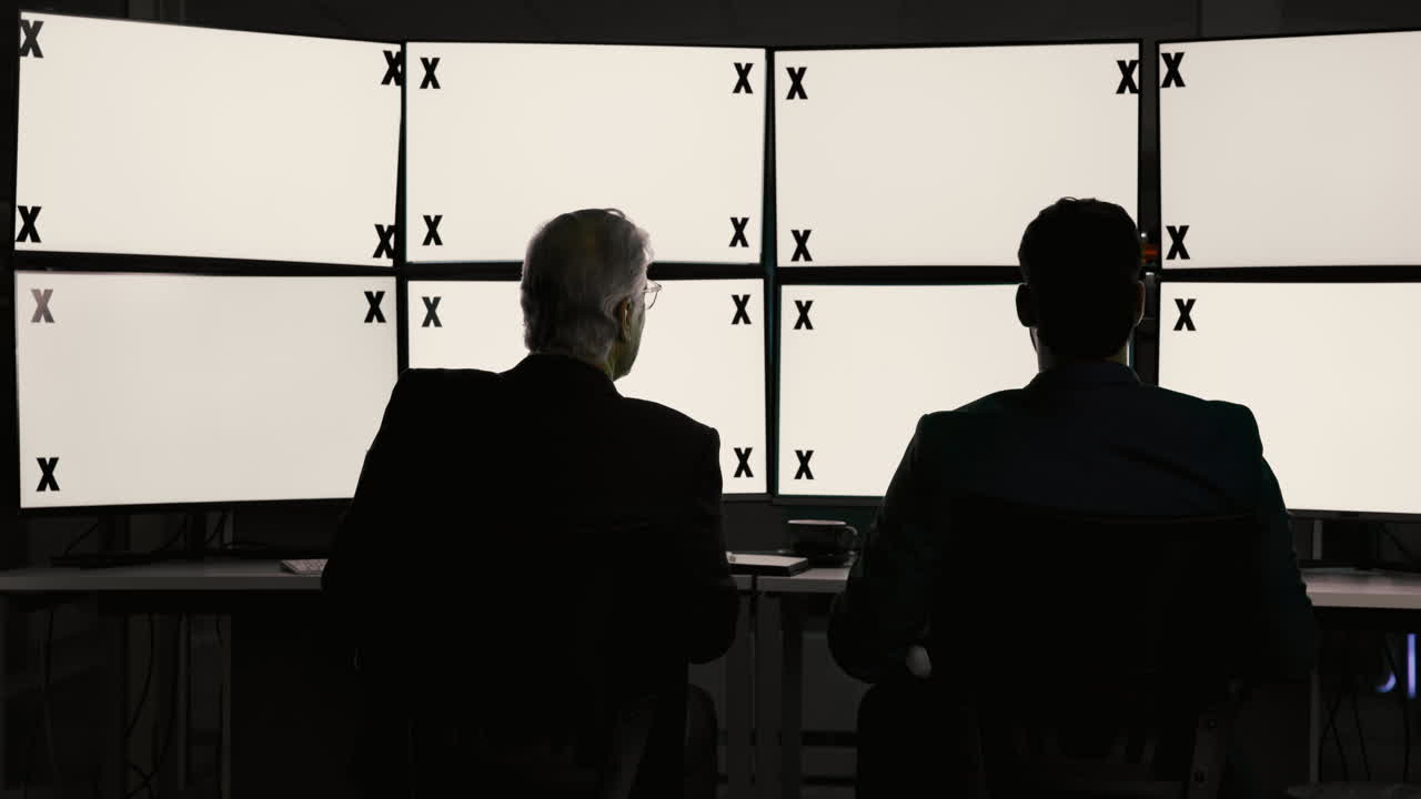 거래실에 있는 사업가들