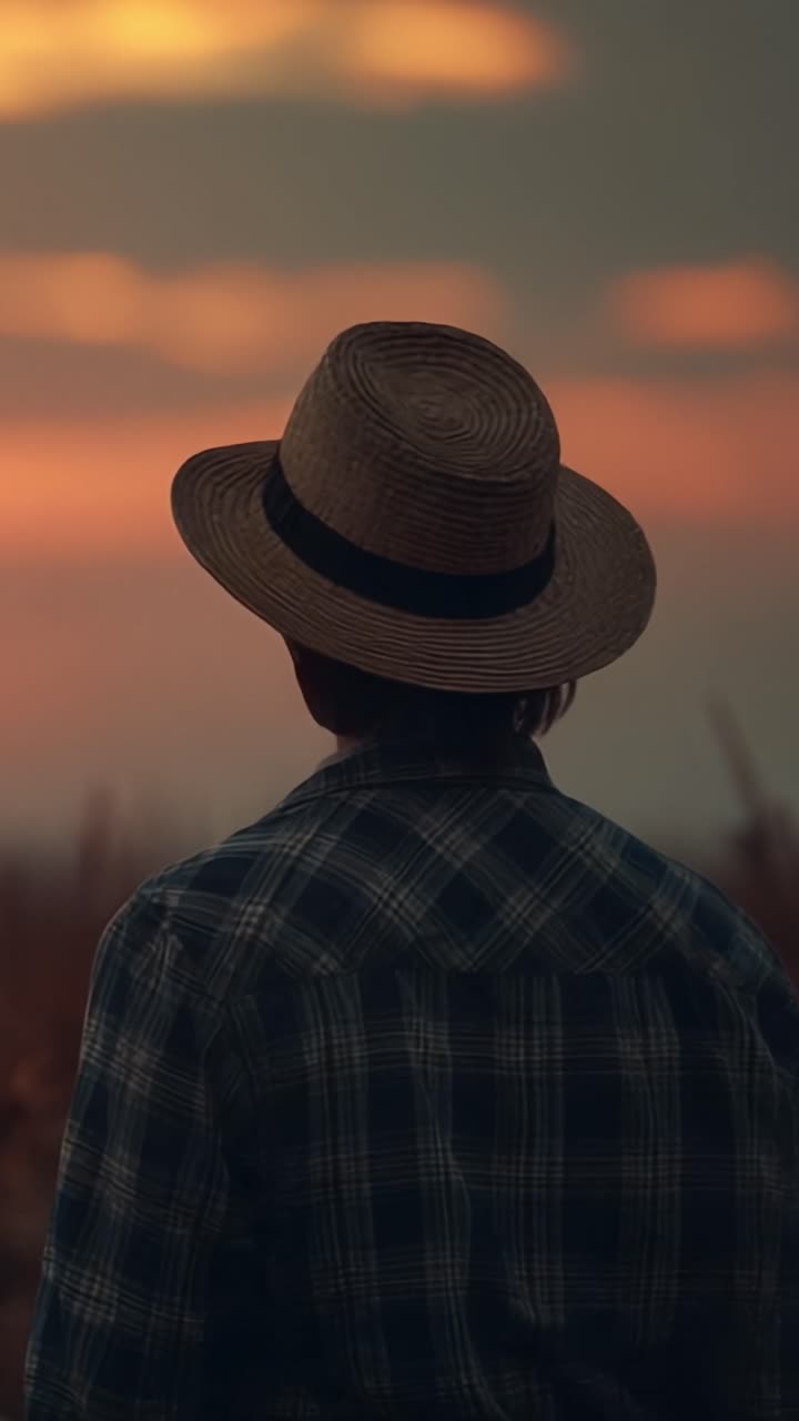 Un momento di riflessione nella natura: Ammirare un bellissimo tramonto su un paesaggio tranquillo, catturando una connessione semplice ma profonda con l'ambiente circostante.