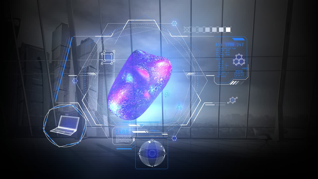 연구실 배경에서 과학의 주제에 대한 인포그래픽, 3d 렌더링