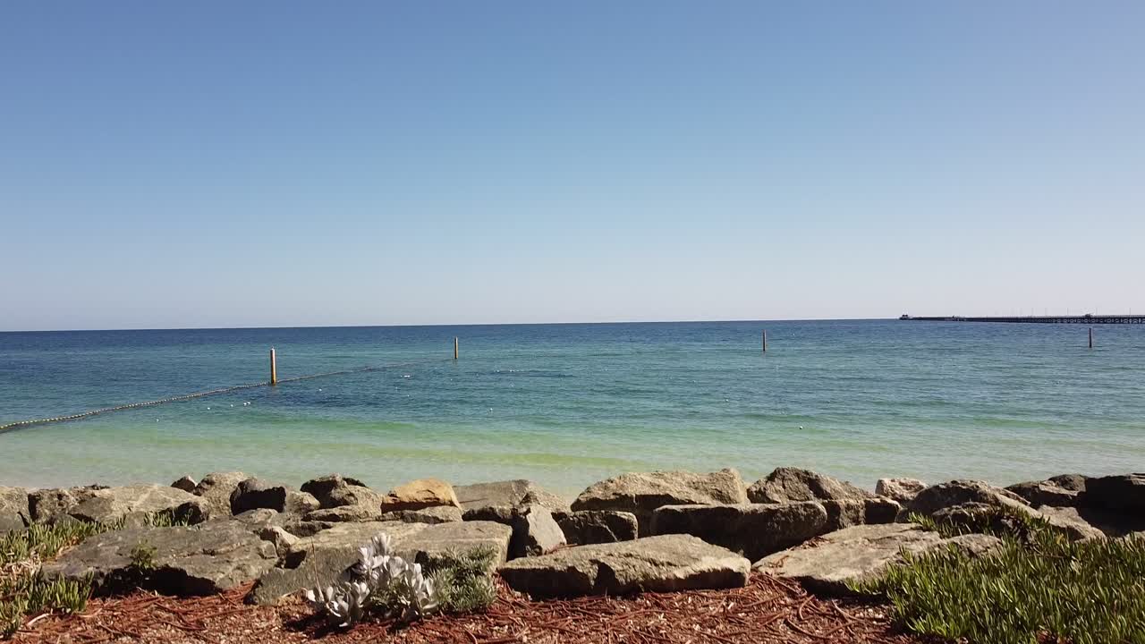 Calm Beach and Ocean on a Clear Day