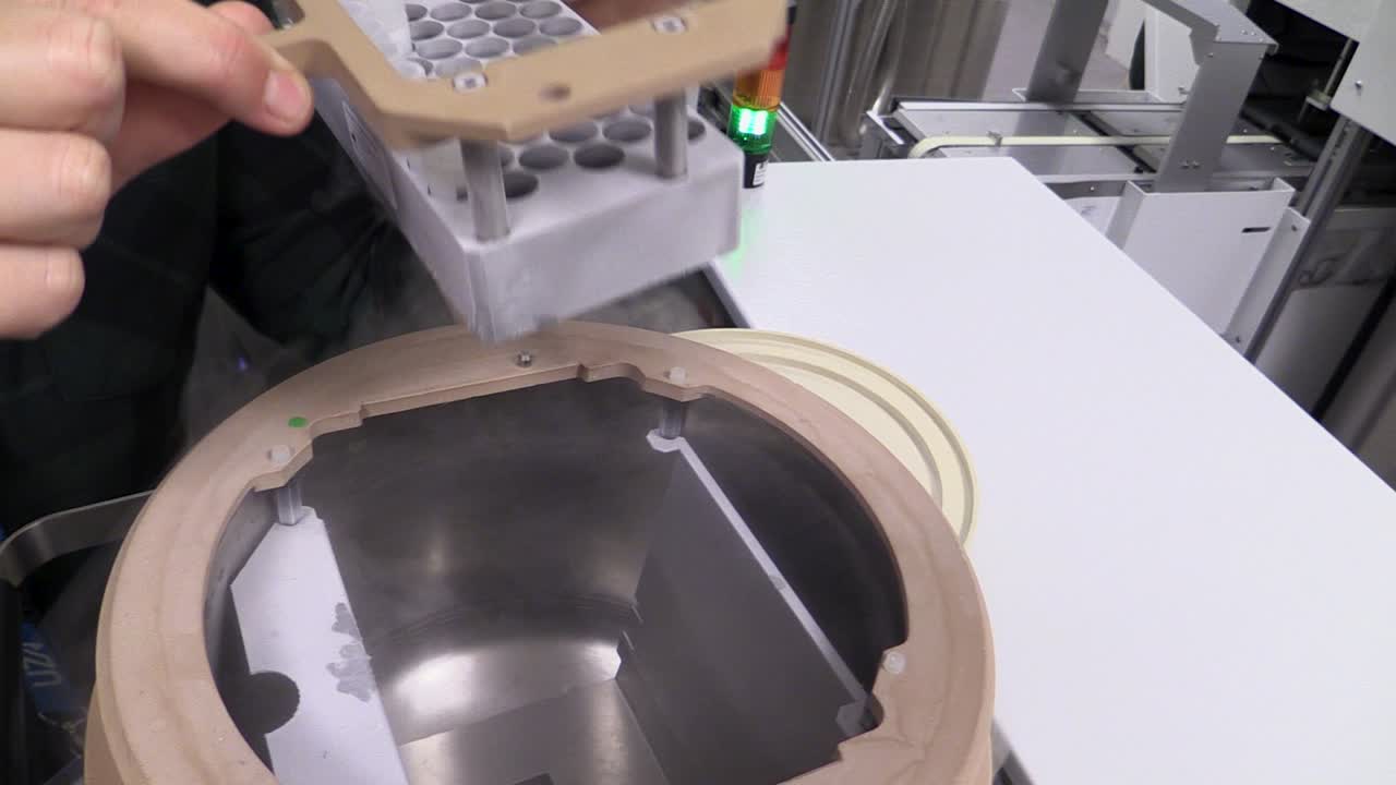 Scientist Working in a Laboratory: Sample Preparation and Analysis