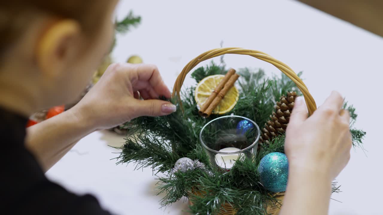 Christmas Basket Arrangement