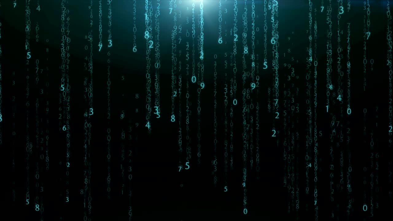 Abstract matrix numbers background.