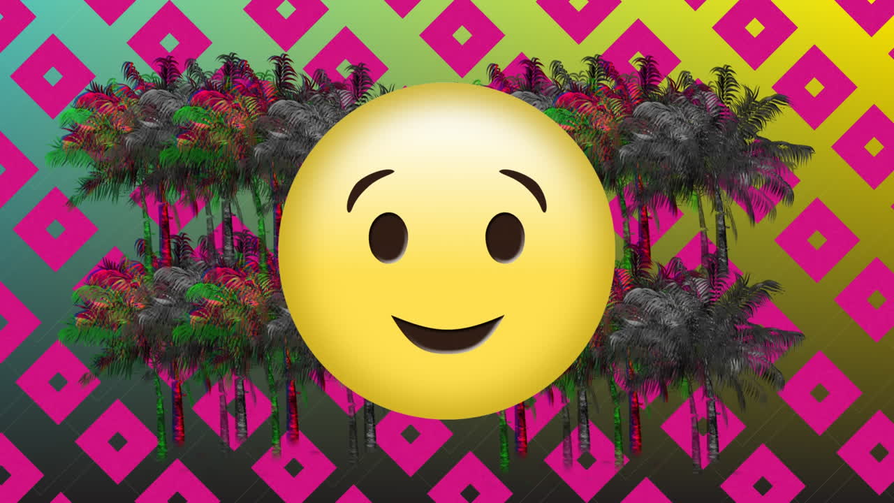 이모지,  ⁇ 나무, 사각형 패턴