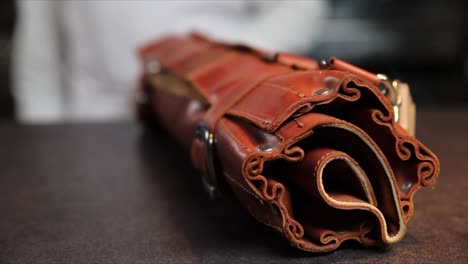 leather knife roll