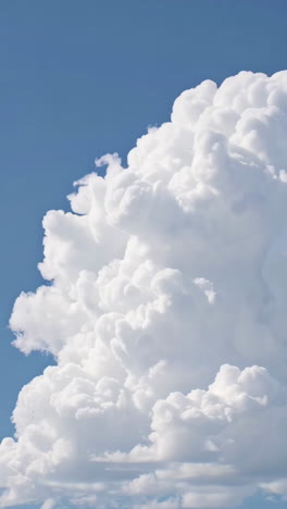 puffy white clouds in a blue sky