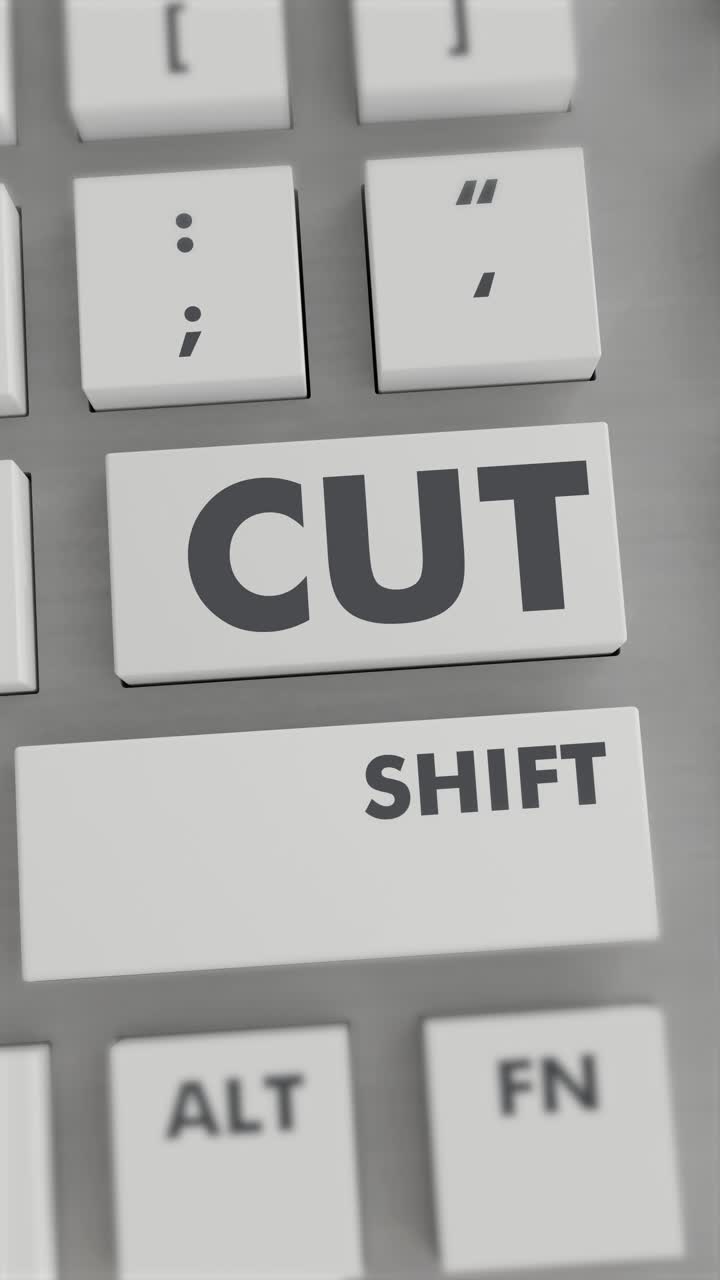 CUT BUTTON PRESSING ON KEYBOARD Vertical Video