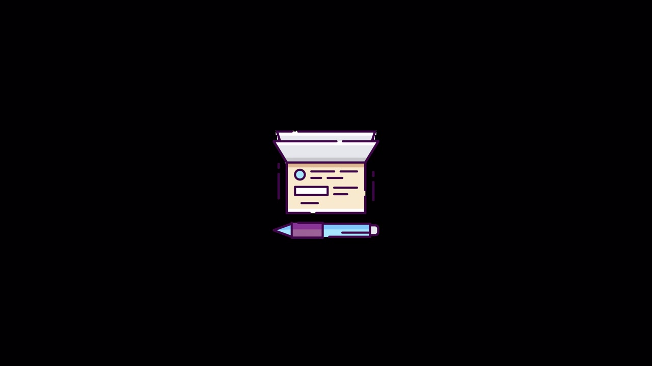 Checkbook Icon Animation