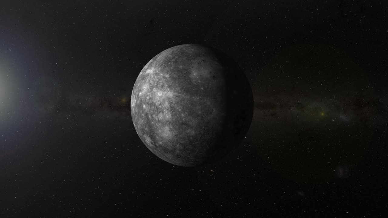 Animation of Mercury rotating in space