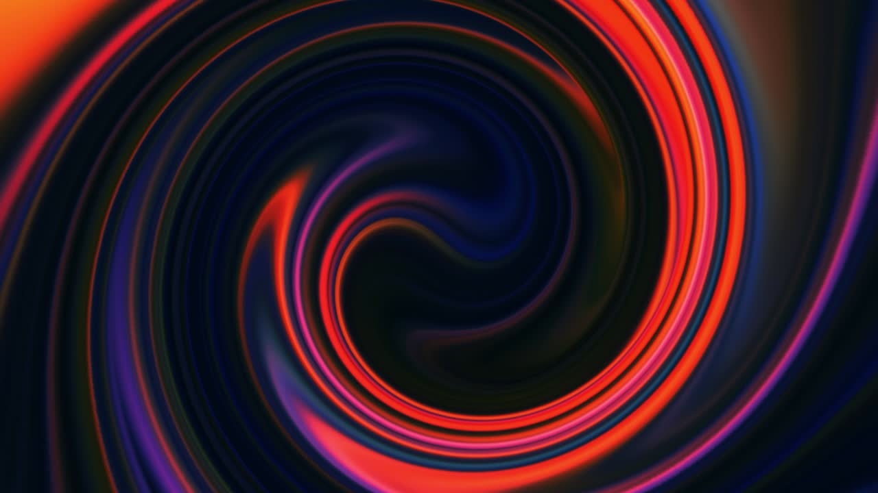 VJ multicolored gradient seamless loop vortex motion, holographic backdrop for music video and other media projects. 4k Abstract Gradient Colorful Twisted Waves Spiral in infinite loop background.