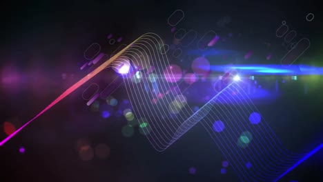 animation of colorful wave and light trails