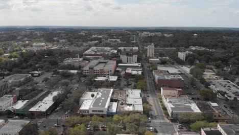 aerial view of downtown gainesville with university of florida in distance
