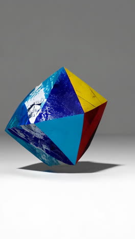 colorful geometric polyhedron sculptures