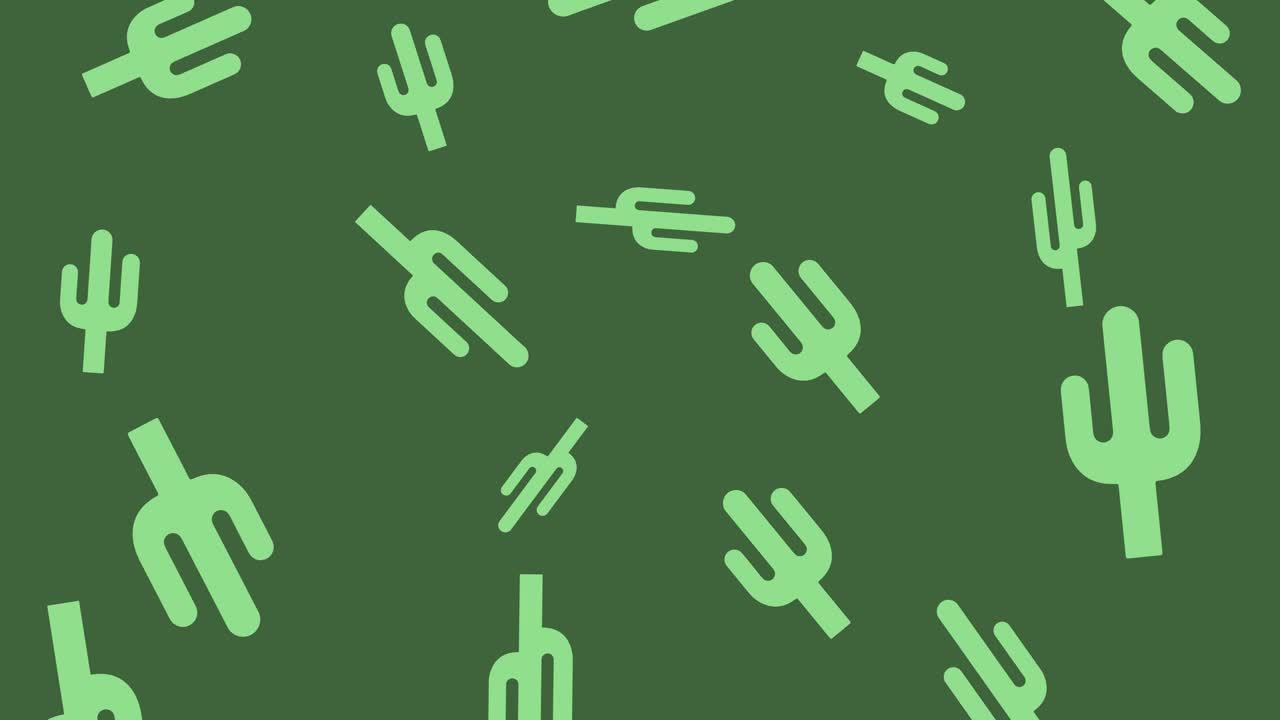 el fondo animado abstracto del cactus. 4k. bucle vj.