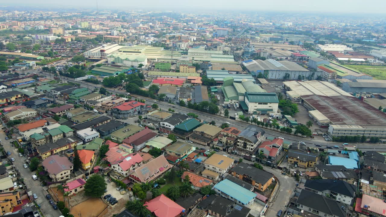 Ariel view shot of lagos state Nigeria