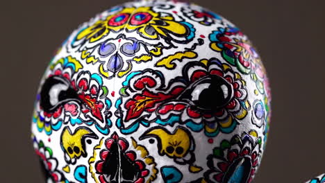 vibrant sugar skull ornament