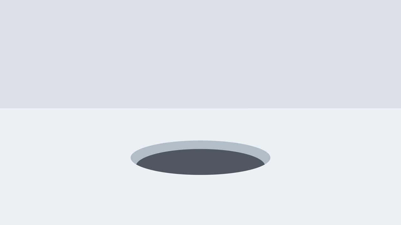 비즈니스 여자가 구에 떨어집니다. 위험 개념. 평평한 스타일의 루프 일러스트레이션.