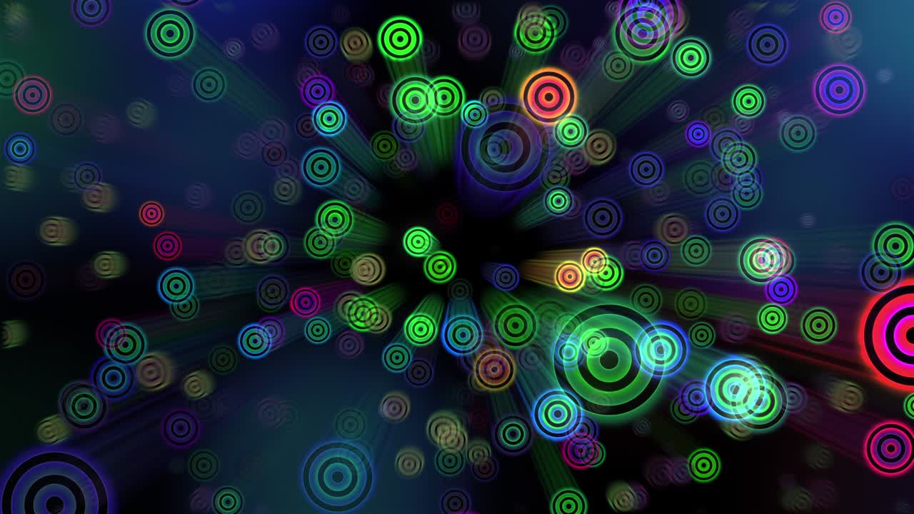 círculos de colores fluorescentes