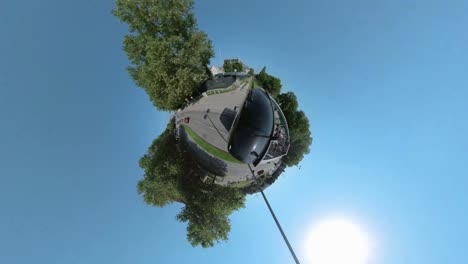 little planet format of munich in germany