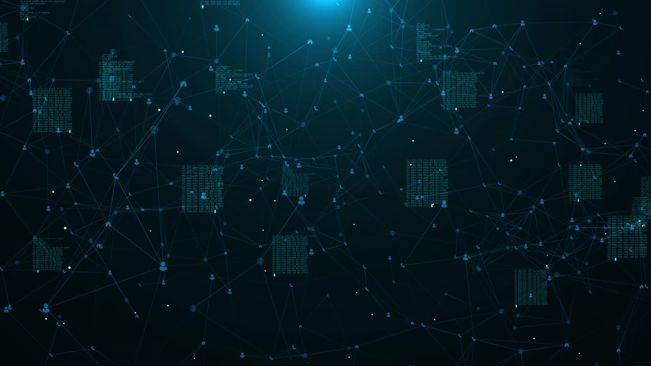 Cyber digital numbers cyberspace matrix numbers rain deep dive digital data network connections