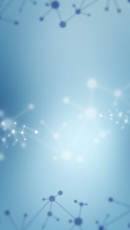 connected network dots animation on blue background. seamless loop. vertical video.