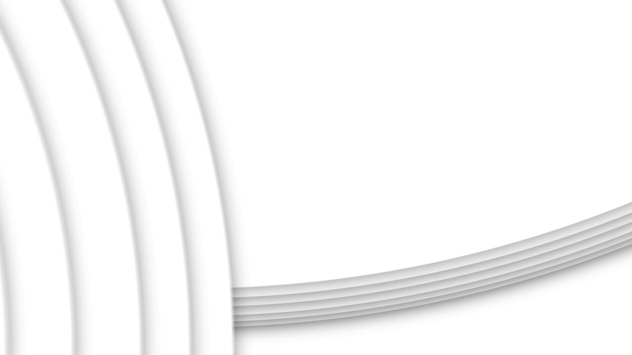 Minimalistic abstract white background. Elegant curved lines with subtle shadows create volume. For titles