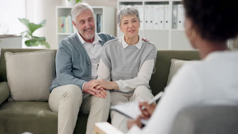 senior couple in therapy