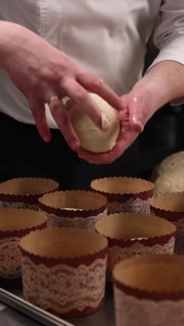 chef preparing easter bread