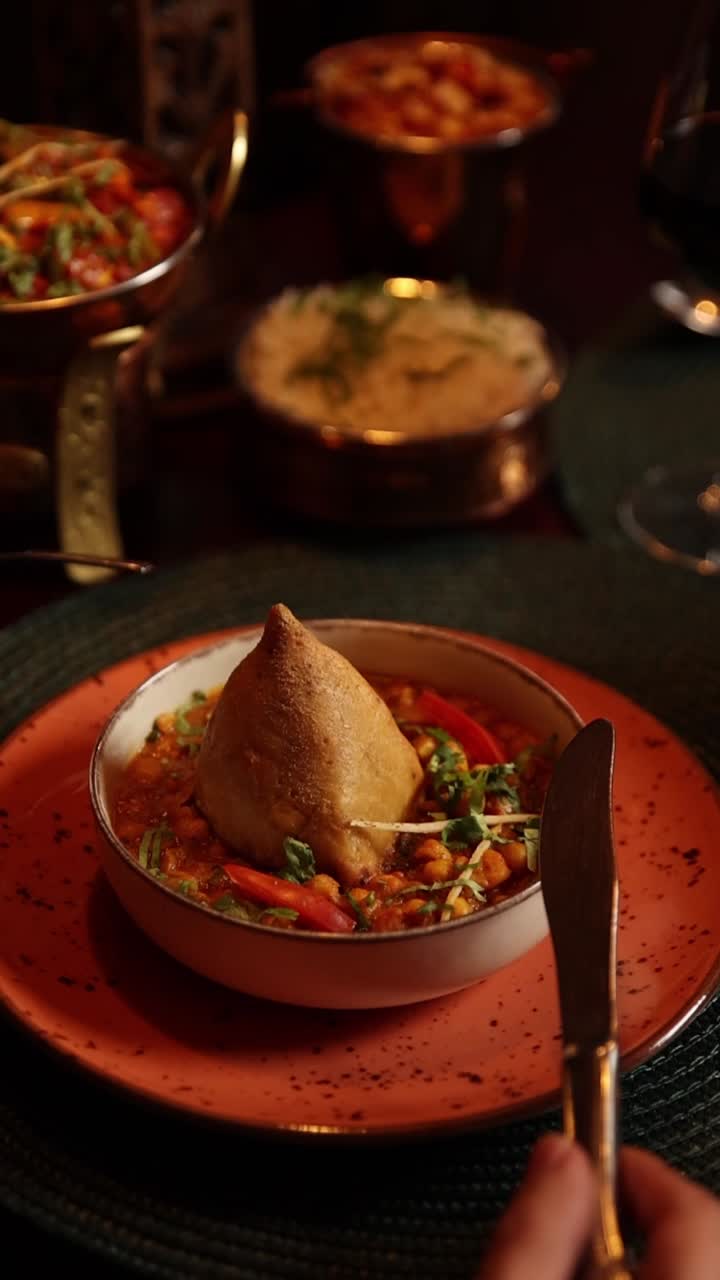 A delicious samosa dish