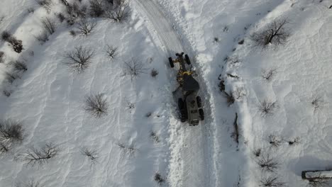 aerial snowmobile operation