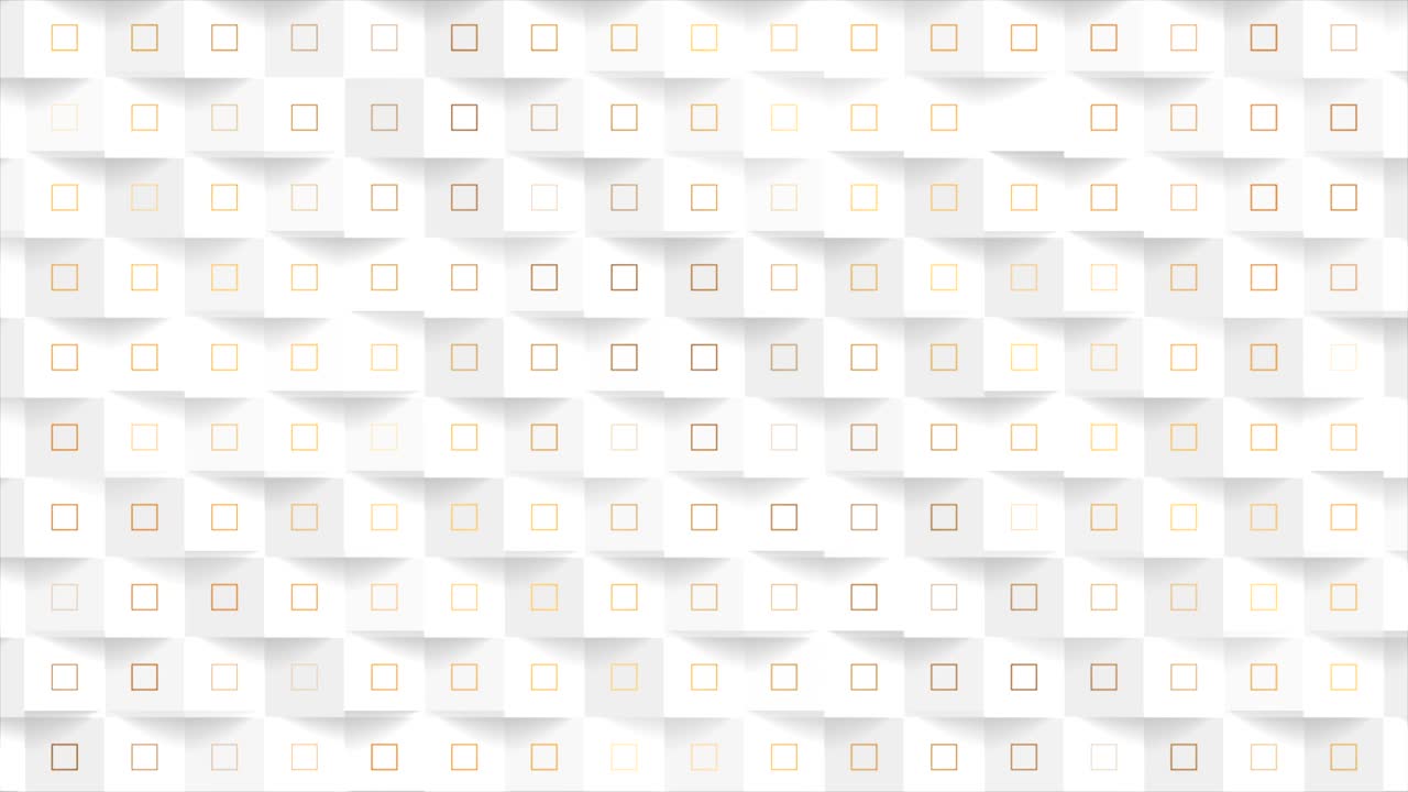 Grey abstract mosaic motion background with golden squares