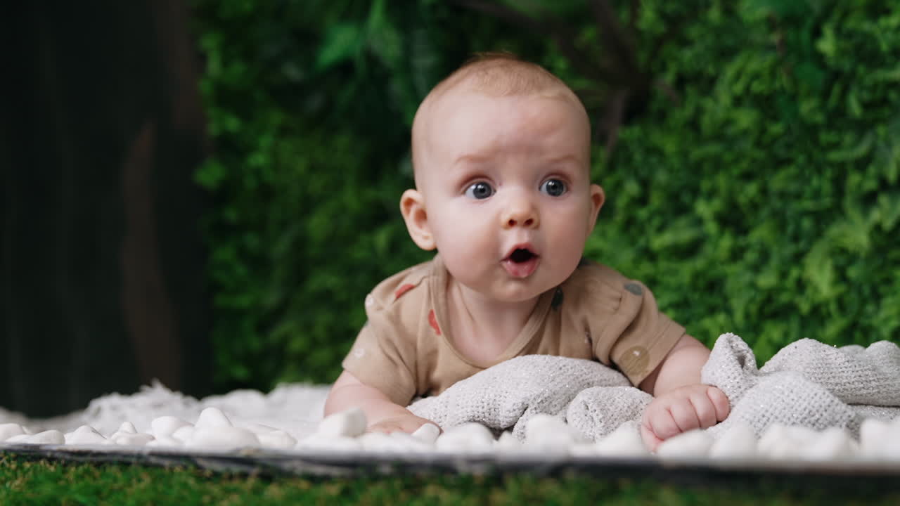 Baby Girl Lying Down Posing
