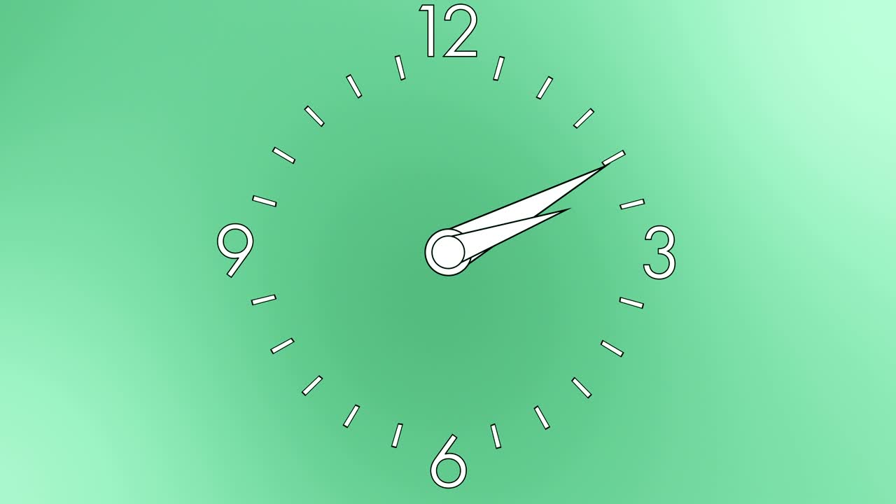 Digital generated video of analogue clock