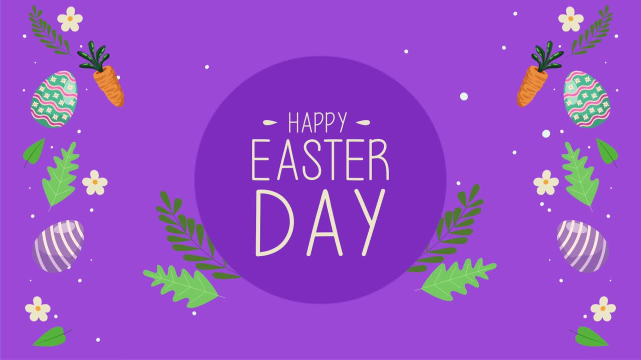 당근과 달을 그린 축하 부활절 글자