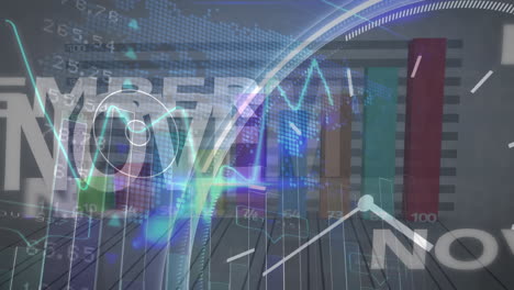 la computación global se conecta en todo el mundo, haciendo hincapié en las estadísticas en la comprensión de la economía.