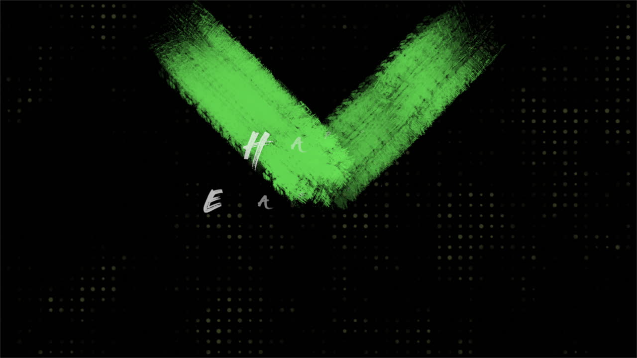 Happy Easter with green brush on fashion black gradient