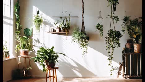 stylish plant decor in a bright room