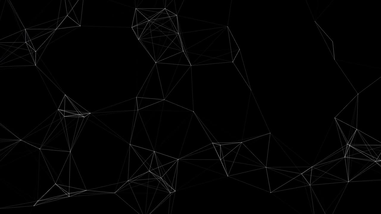 Abstract digital connection moving dots and lines