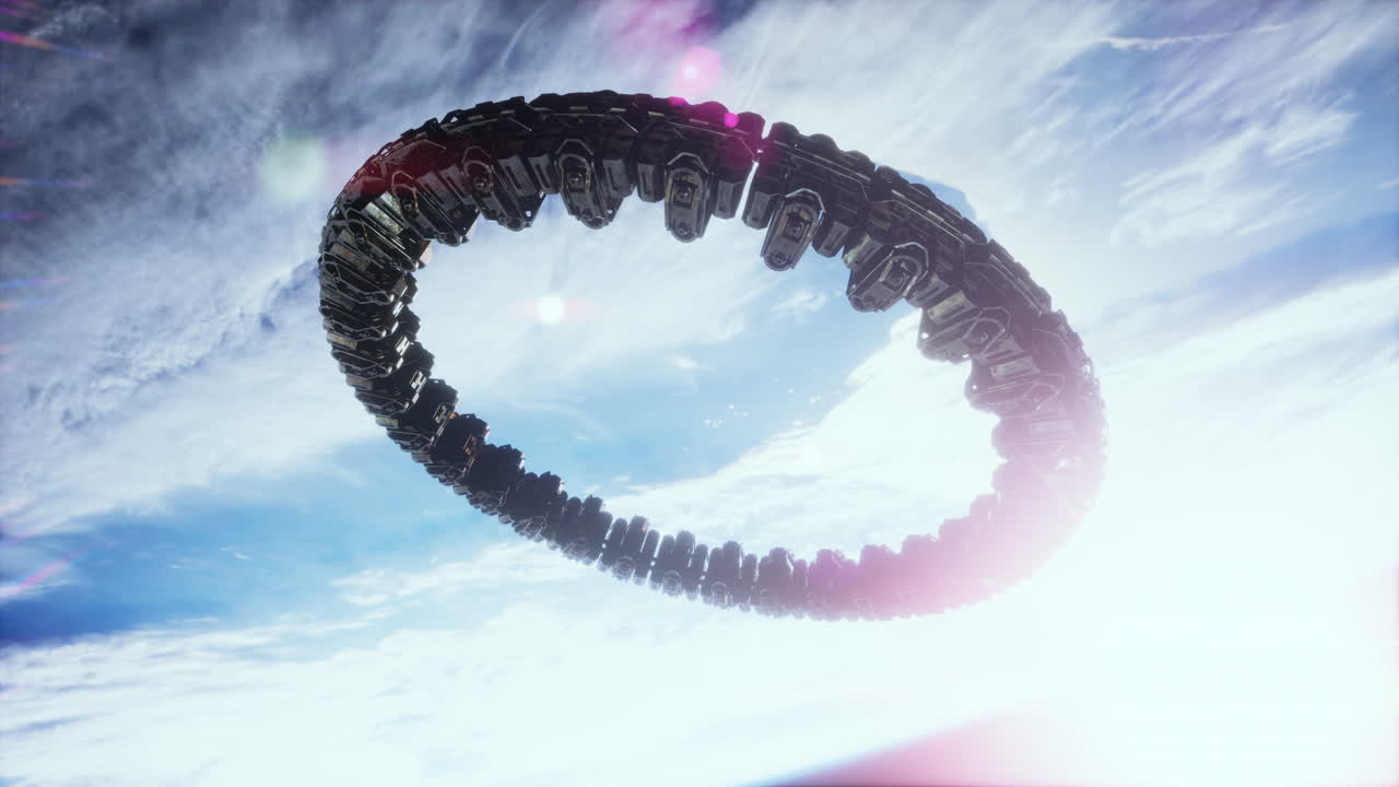 nave madre alienígena cerca de la tierra elementos proporcionados por la nasa