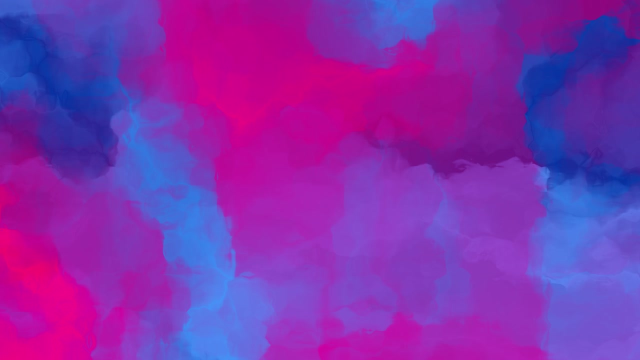 Fondo abstracto de arte fluido azul y magenta, colores vibrantes en bucle, ambiente de transición onírico