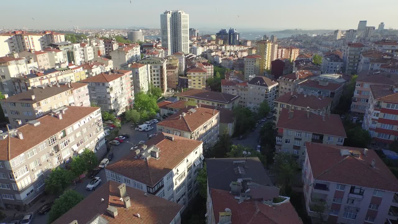 vista aérea de las ciudades y edificios de estambul