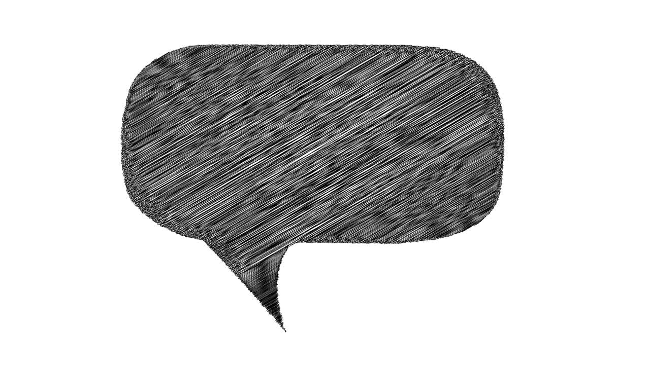 burbuja de habla de estilo dibujado a mano