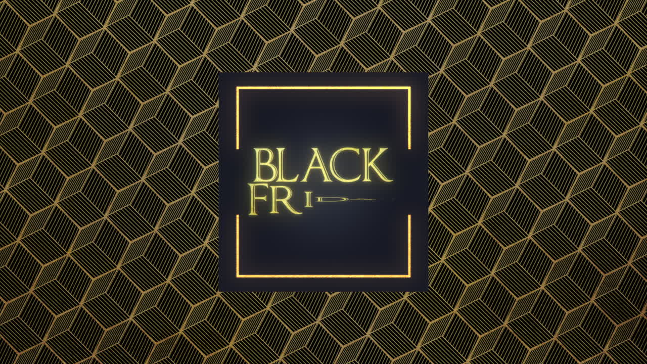 Black Friday i ramme med retro guldkubemønster 1