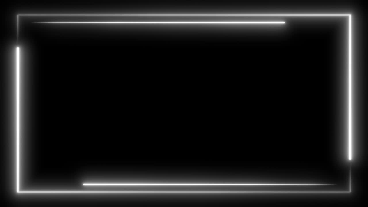 네온 프레임 (abstract neon frame) - 파란색과 보라색의 으로 된 애니메이션, 공간으로 된 프레임, 반이는 라인 루프.